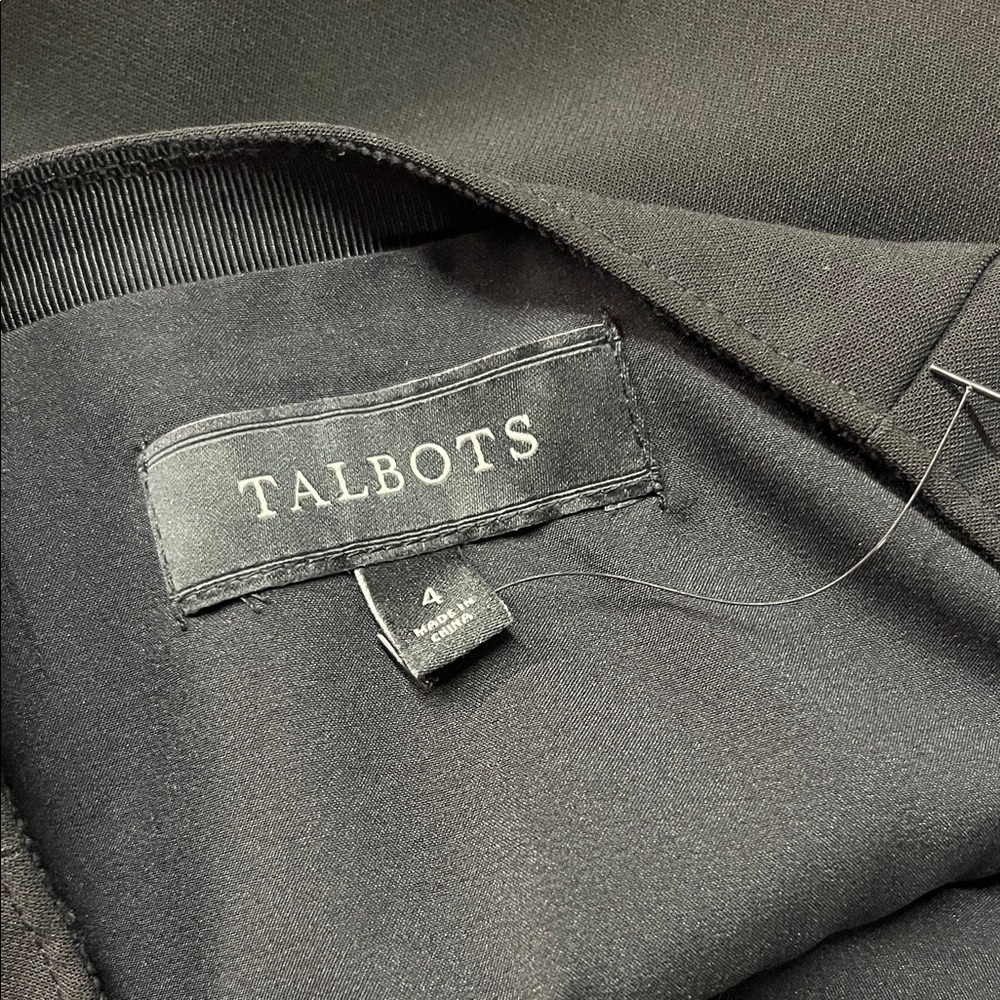 Talbots Black Gold Side Button A-Line Midi Skirt - Picture 14 of 15